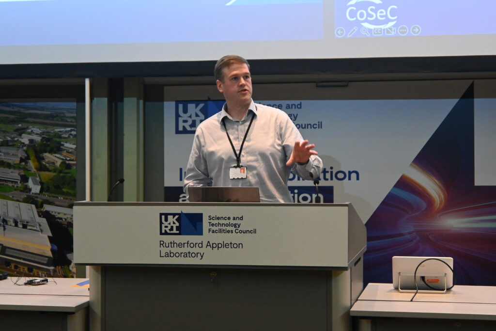 Stephen Longshaw discussing CoSeC at Energy Efficient Workshop, Sept 2025