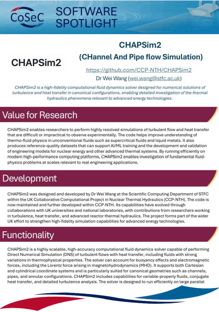 CHAPSim2 software spotlight page 1